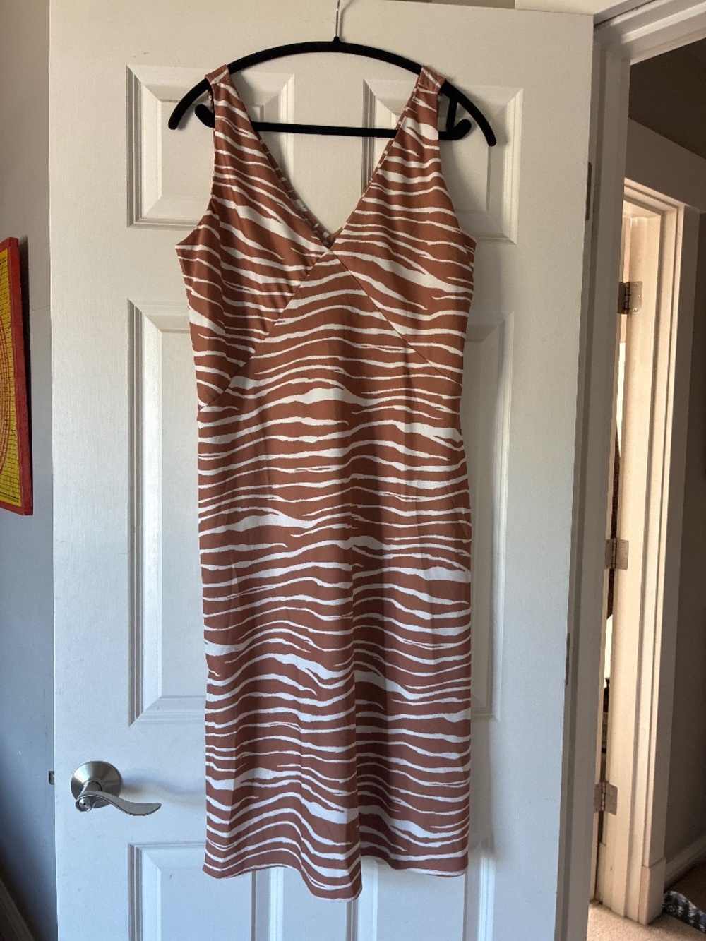 Sleeveless animal print dress